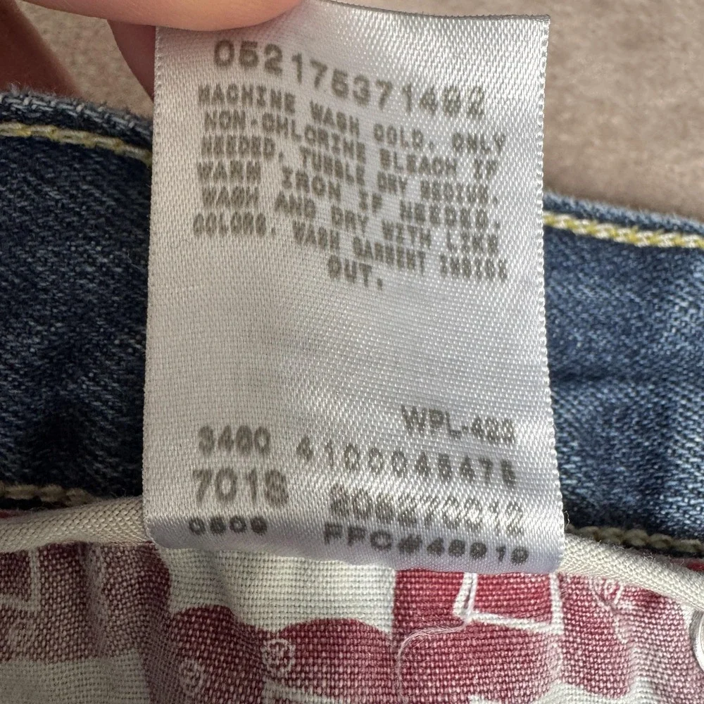 Levis 527 Jeans 32x30 Blue Medium Wash Low Boot Cut Slim Denim Zip Fly Cowboy
